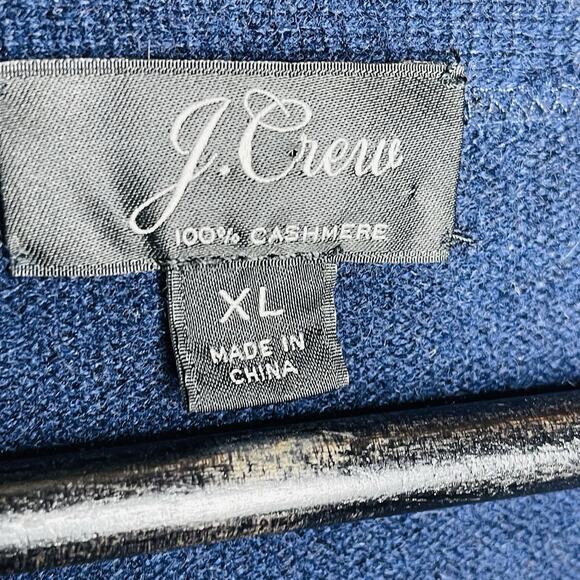 J. Crew Women’s XL navy Blue 100% Cashmere Sweater Cardigan New - Picture 3 of 5